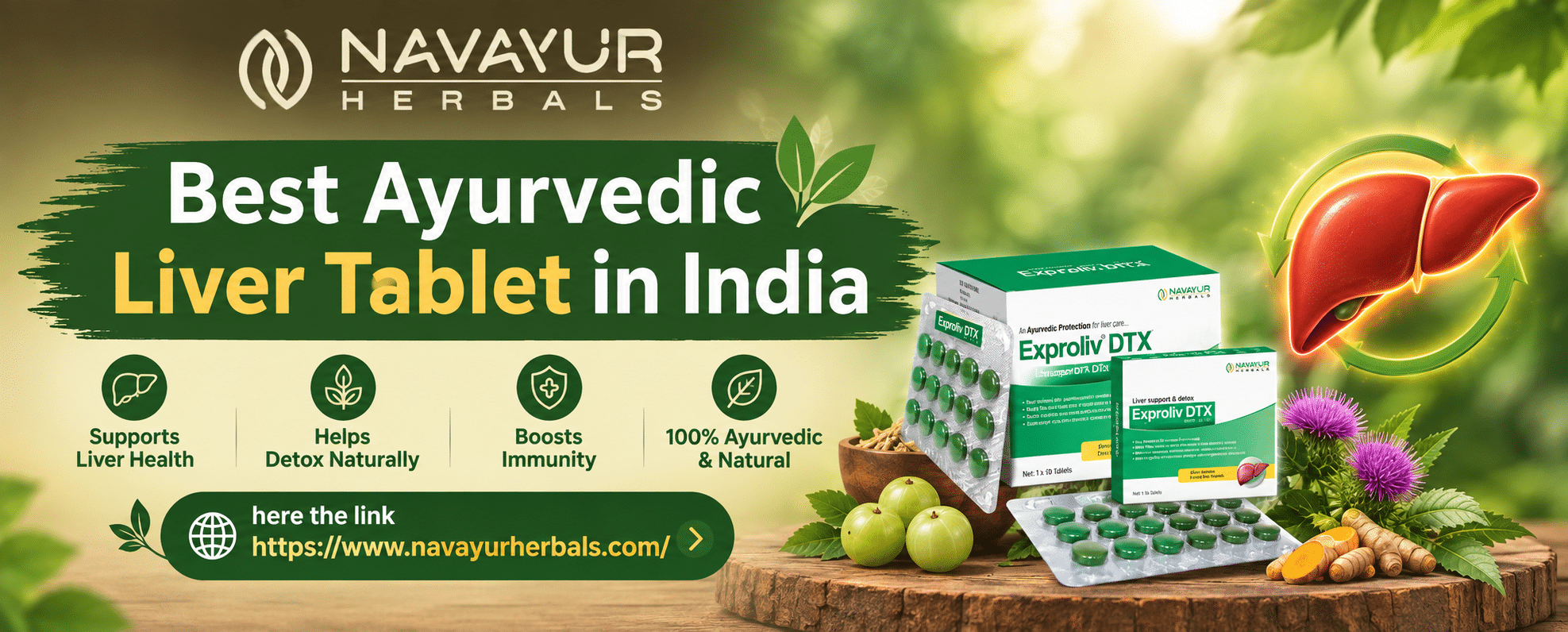 naavayur banner for liver tablet naavayur herbals